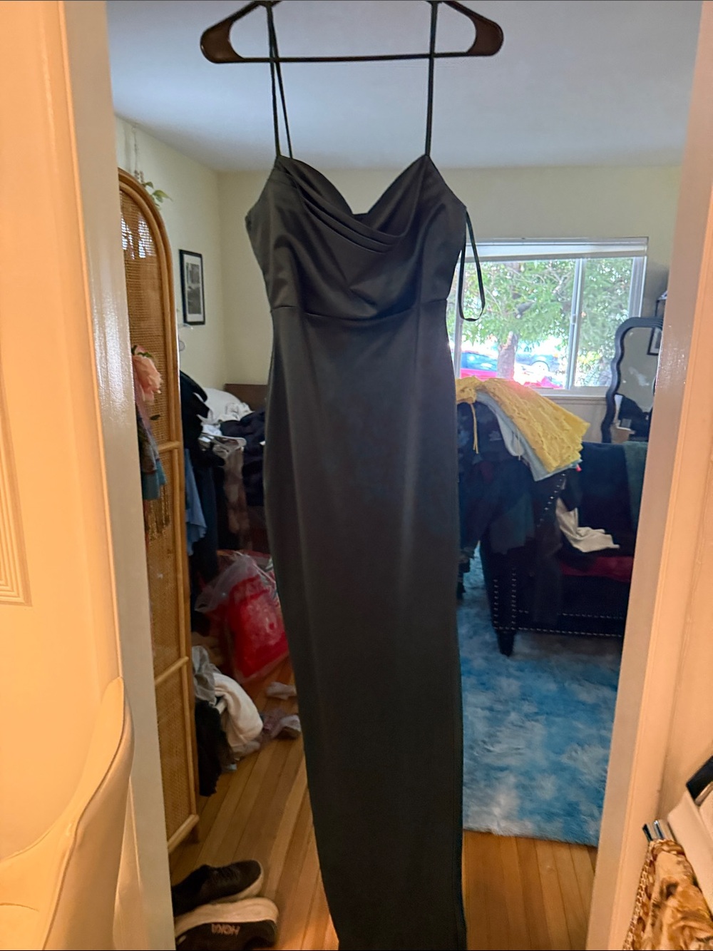 DEVON WINDSOR Black Cowl Neck Slip Maxi Dress